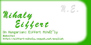 mihaly eiffert business card